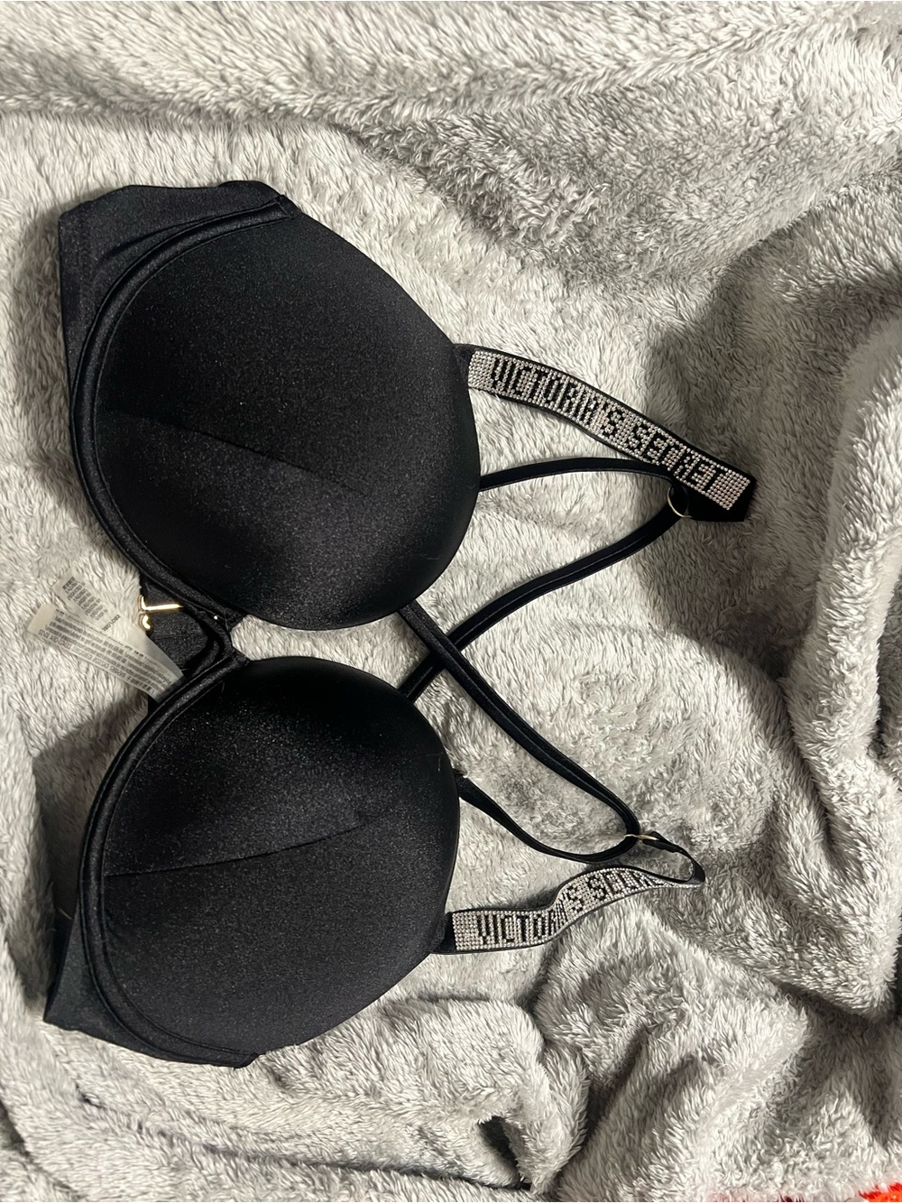 Victoria's Secret Black Push-Up swimsuit Logo Straps